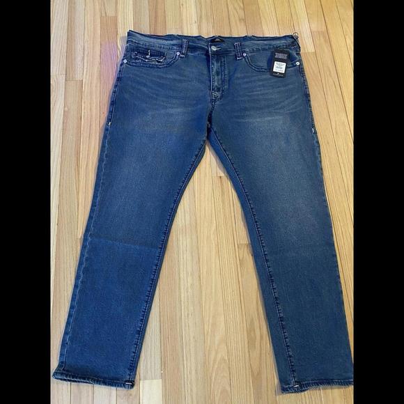 mens true religion geno big T flap relaxed slim jeans 44x32 nwt